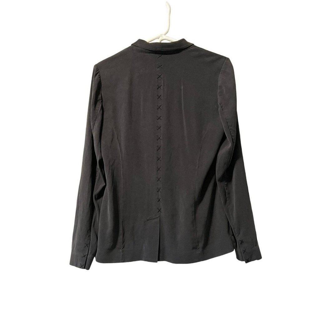 GoSilk Go Silk Women's Size 6‎ Moto Jacket Zip Up Pockets & Sleeves Mob Wife - Picture 2 of 16